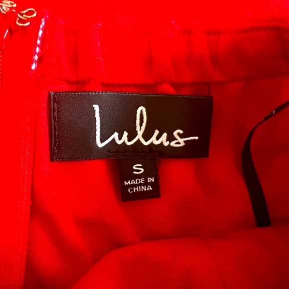 Lulus red strapless dress Size S NWOT - Picture 3 of 4